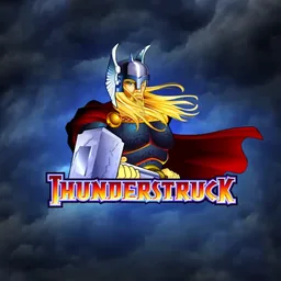 Thunderstruck series artwork: Thor with his hammer against a storm sky